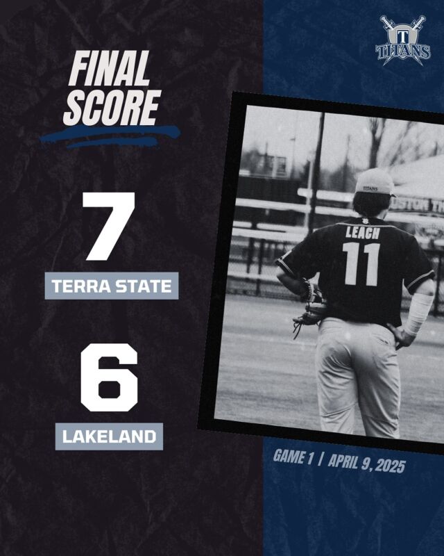 Our baseball team splits the double header against @lakelandcommcol in some close games ⚾️